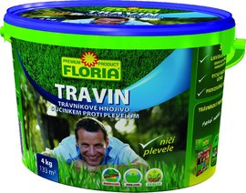 FLORIA TRAVIN Trvnkov hnojivo s inkem proti plevelu 3 v 1 - 4 kg