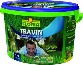 FLORIA TRAVIN Trvnkov hnojivo s inkem proti plevelu 3 v 1 -  8 kg