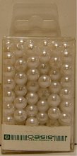 Oasis dekorační perly 8mm 144 ks bílé