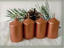 Bony Svka adventn 4ks -  metal bronz 40 x 65 mm