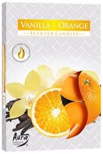 Bispol Svíčka čajová Vanilka pomeranč 6 ks