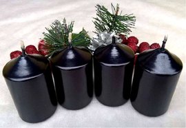 Bony Svka adventn 4ks -  metal ern 40 x 65 mm