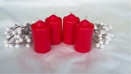 Bony svíčka adventní 4 ks - červená 45 x 80