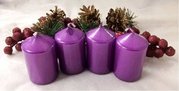 Bony Svka adventn 4ks -  metal fialov 40 x 65 mm